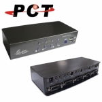 【PCT】2-Port USB DVI 多電腦切換器 熱鍵 含音效+麥克風功能 支援PS/2鍵盤 (MP2711)