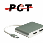 【PCT】USB type-C轉2埠HDMI轉接器/分配器(UHS302)